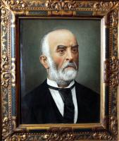 Ritratto su maiolica dipinto da Angelo Marabini Ritratto su maiolica dipinto da Angelo Marabini