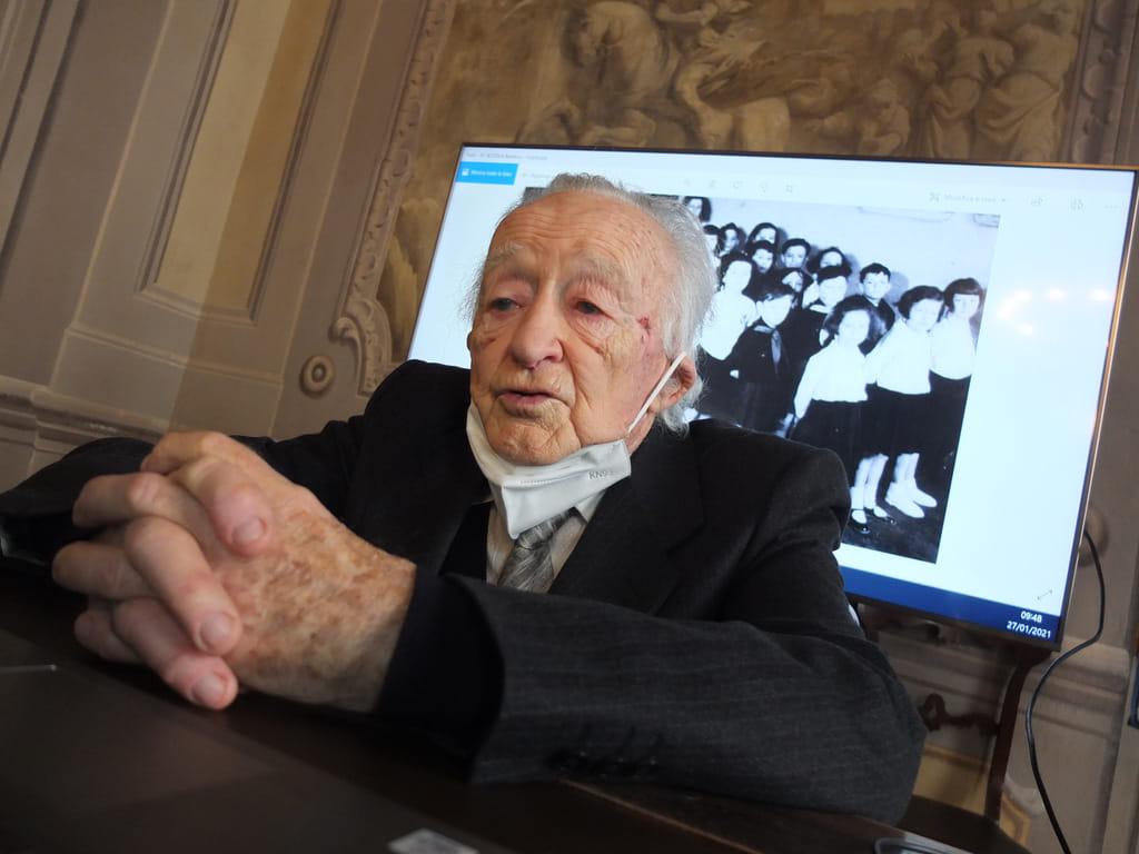 Cesare Moisè Finzi dialoga con gli studenti faentini in occasione della Giornata della Memoria